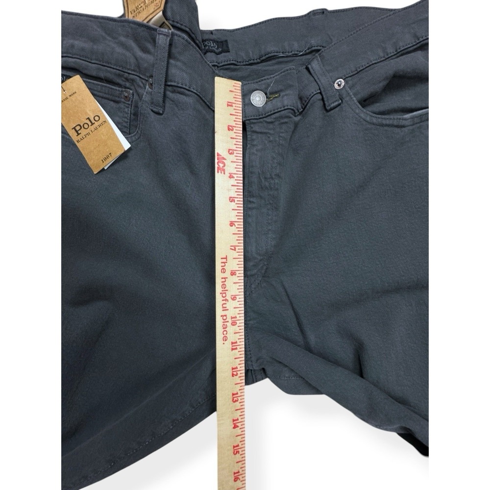 NEW Polo Ralph Lauren Varick Slim Straight Low Stretch Jeans Gray Men's 42x32 - Picture 12 of 14